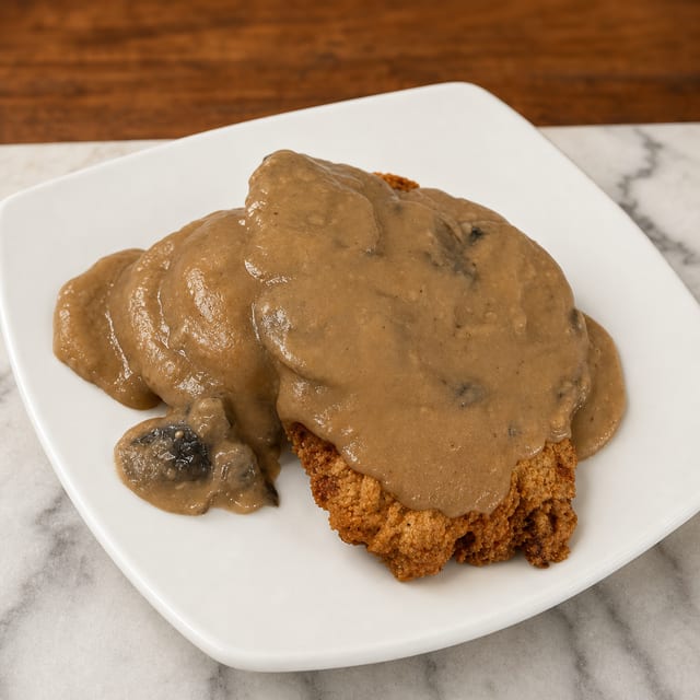 German Jaegerschnitzel.